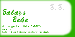 balazs beke business card